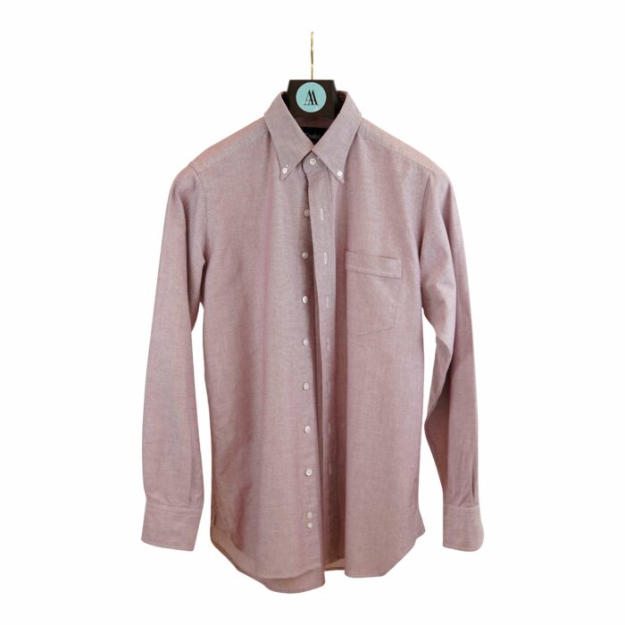 Drake's Pale Red Cotton Oxford Button-Down Shirt - 42